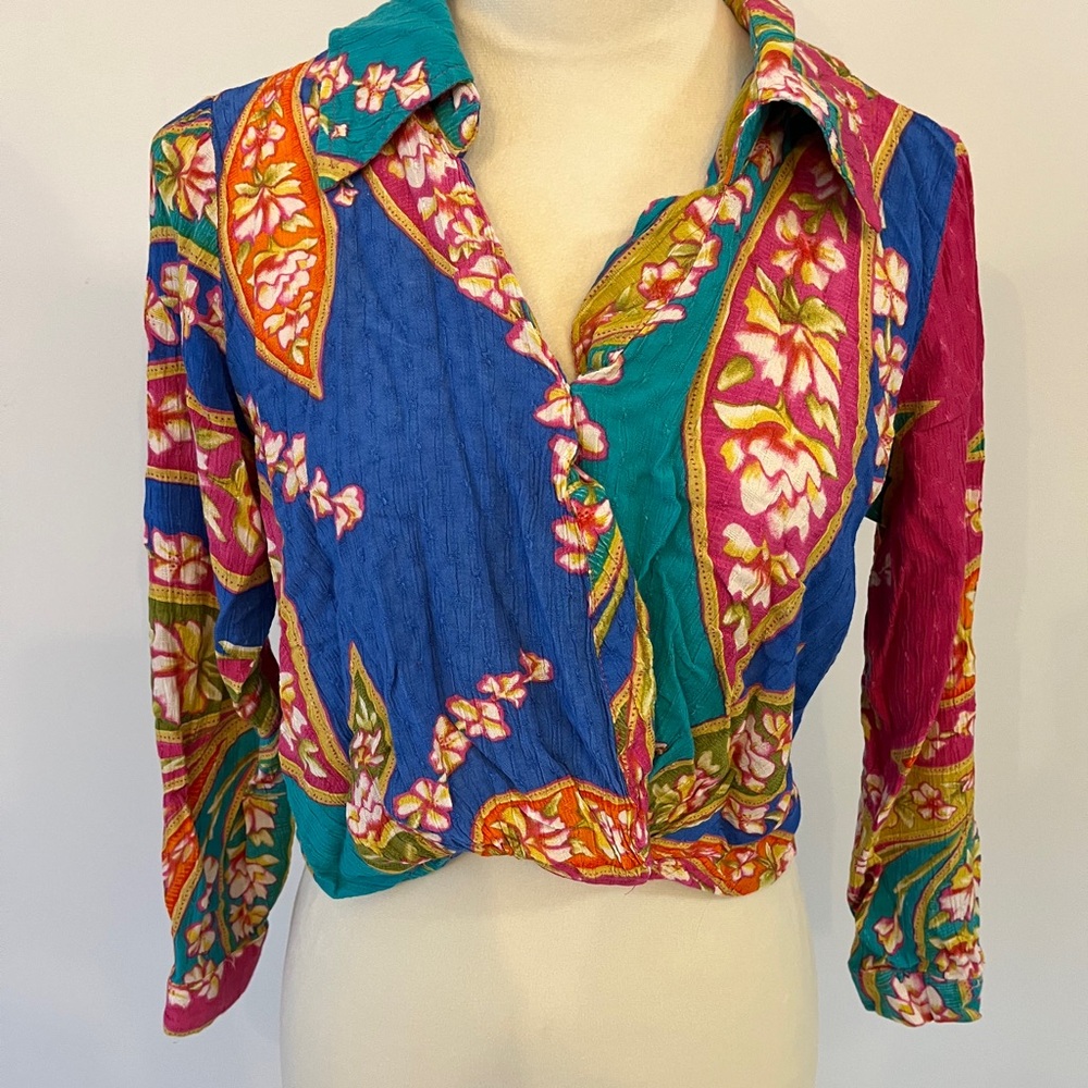 Colorful Floral Women's Top haute hippie